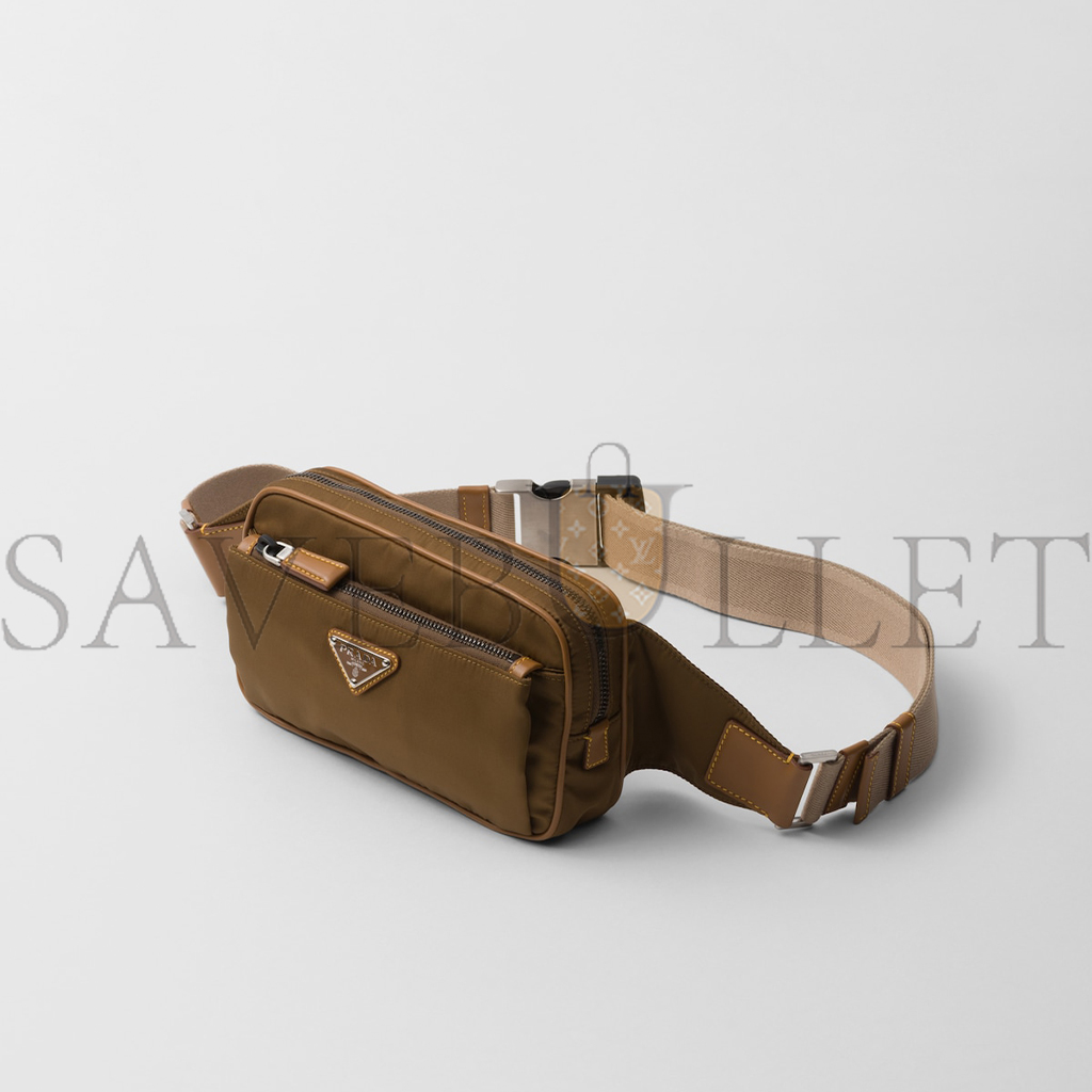 PRADA RE-NYLON AND LEATHER BELT BAG 2VL977 (21*12.5*4.5cm) PRADA RE-NYLON AND LEATHER BELT BAG 2VL977 (21*12.5*4.5cm)